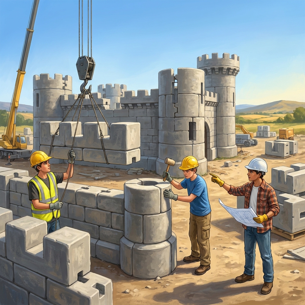 Imagine building a large castle. If you build it one tiny speck at a time, it is exhausting. If you use pre-made blocks.