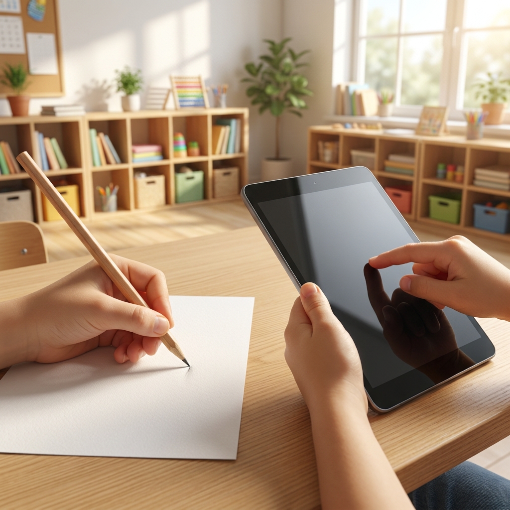 Think about writing a letter with a pencil. It takes a long time to write and mail it. Now, think about using a tablet to.