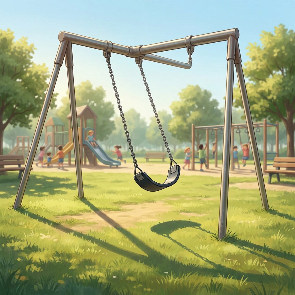 Think about a swing on a playground. When you push a swing, it moves back and forth in a steady way. This is another example.