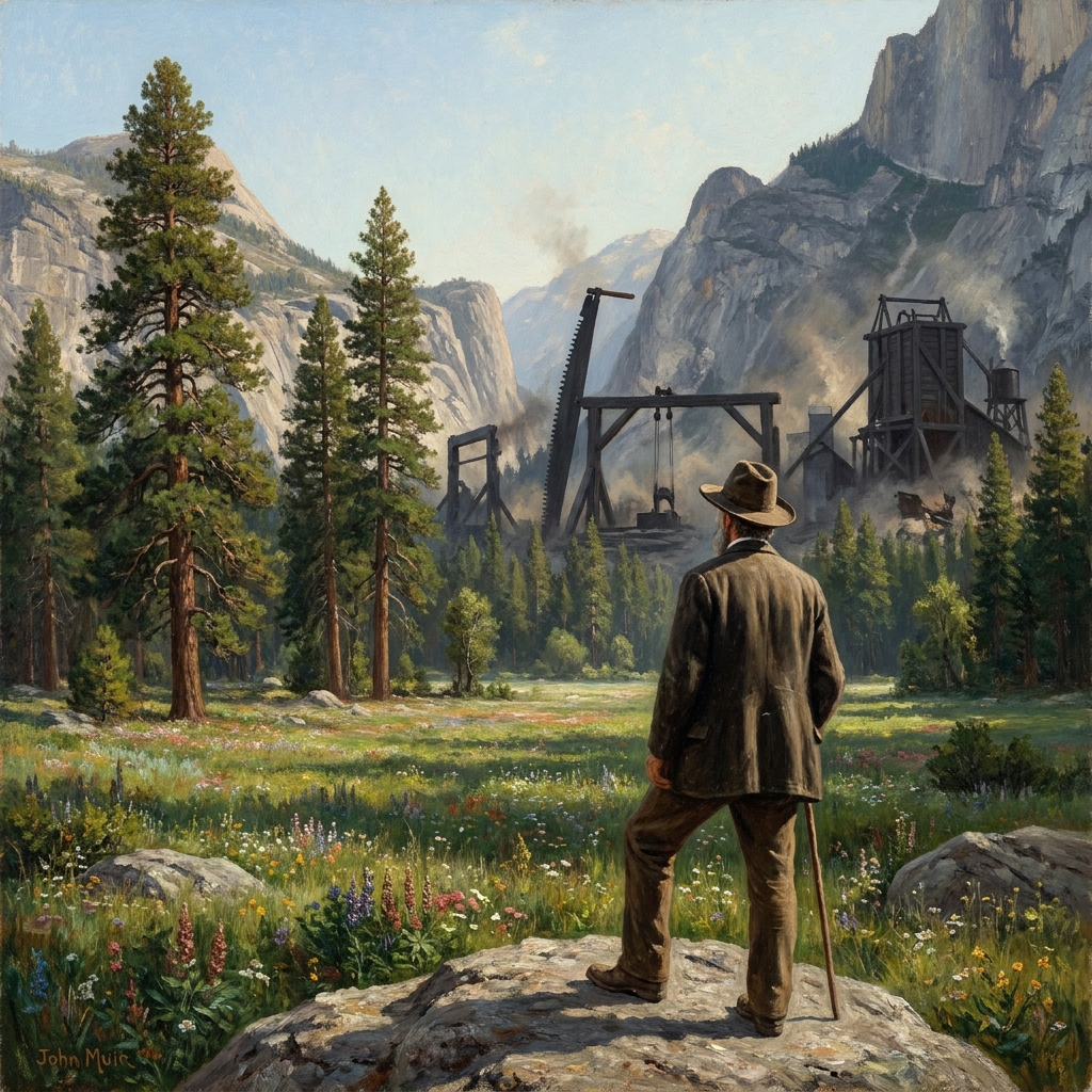 John Muir was a naturalist who saw how industrial growth was destroying natural landscapes. He worked to convince the.