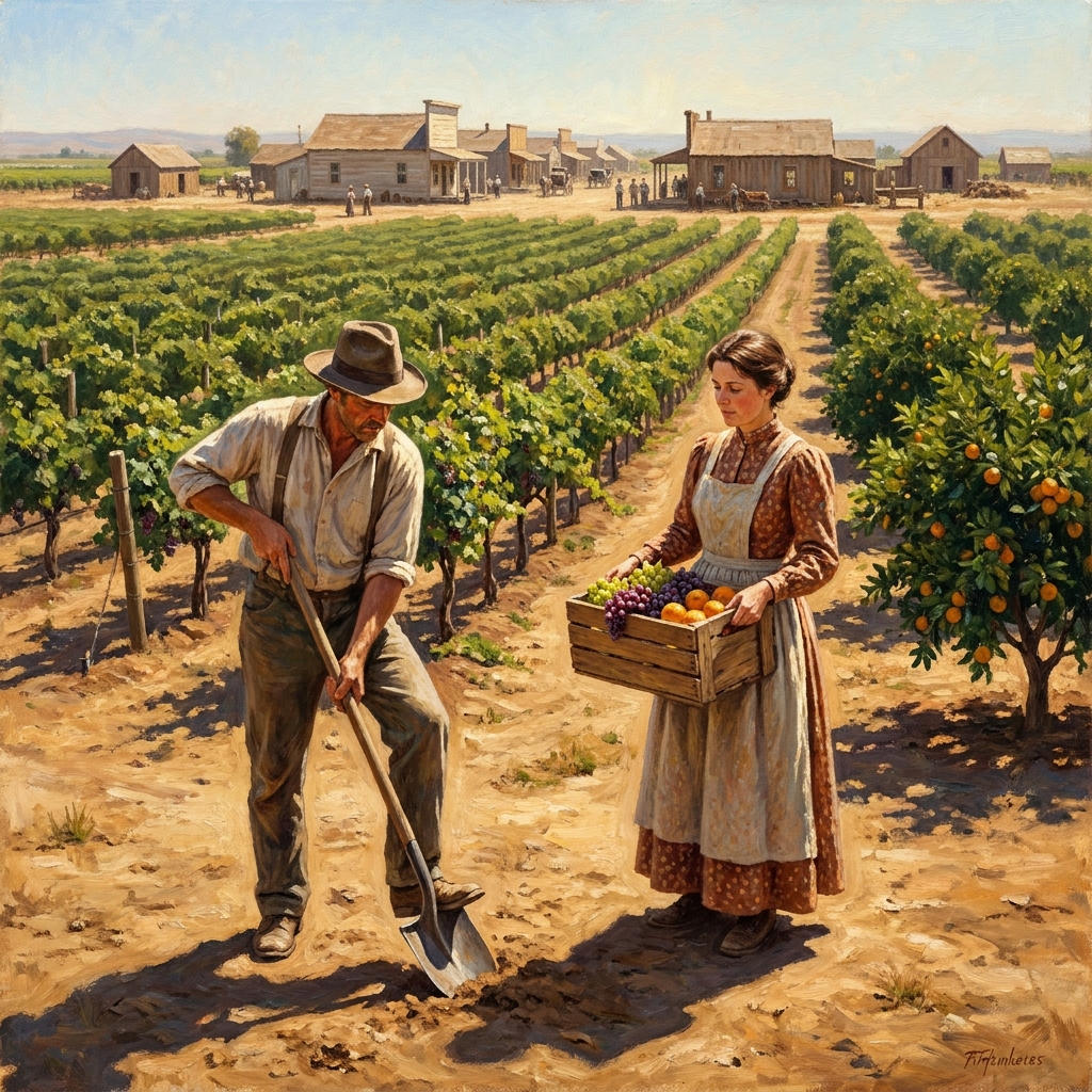 Many farmers from the Midwest moved to the Central Valley in California to grow crops like grapes and oranges. They needed.