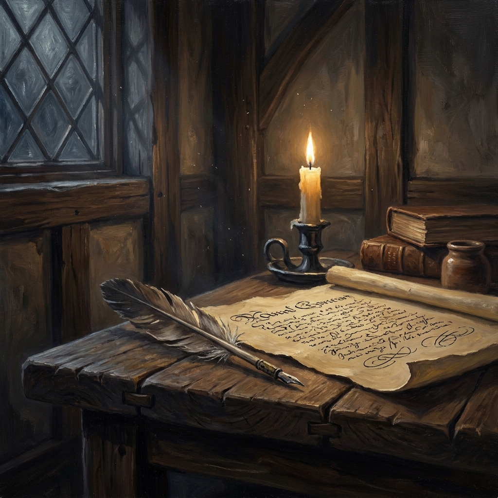 The Declaration of Independence is often shown with a quill pen resting on the historic parchment document. Its text states.