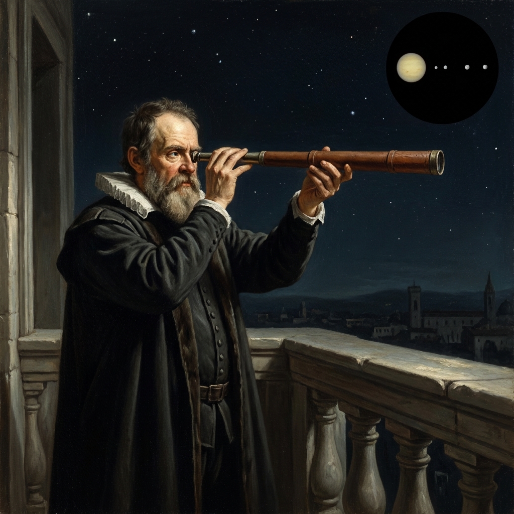 Galileo Galilei pointed his telescope at Jupiter and saw 4 moons orbiting it. This was a major event because it proved that.