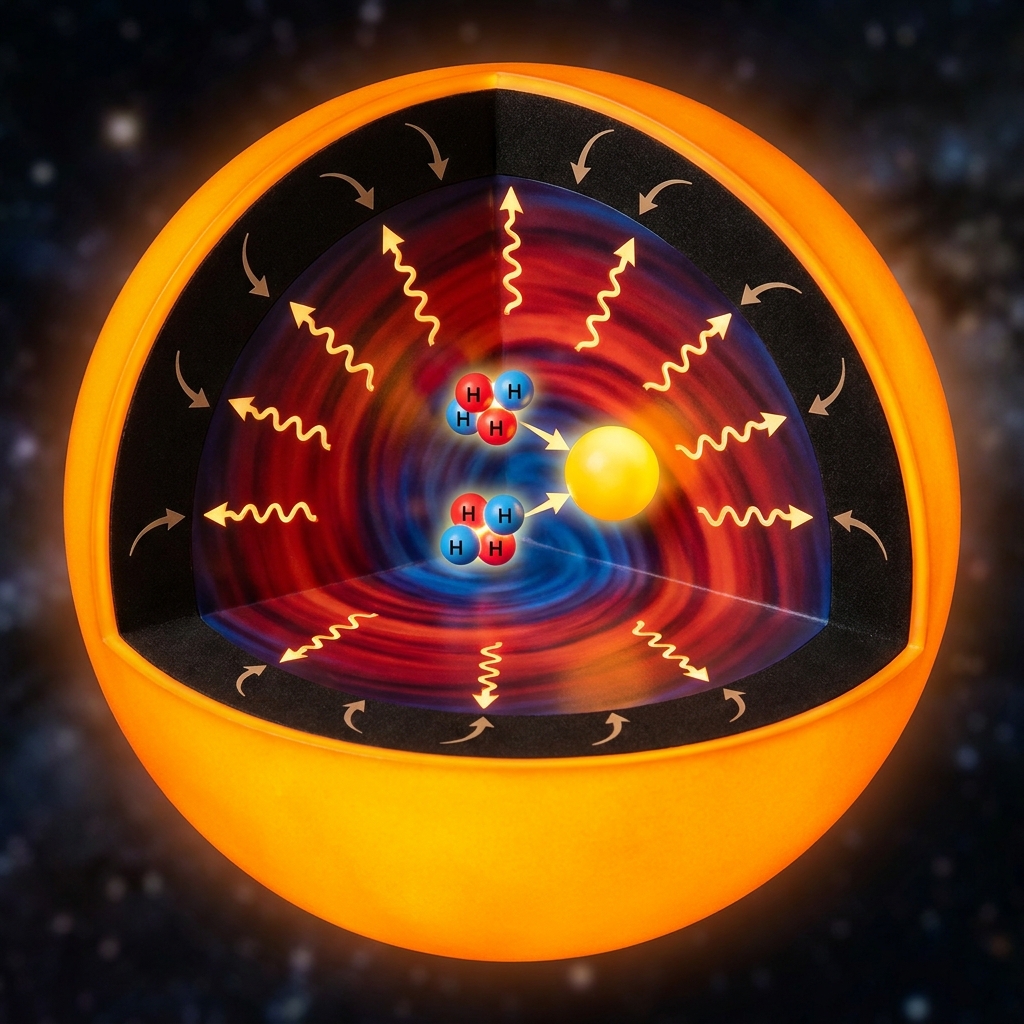 In the hydrogen-burning stage, the sun is stable. The core temperature is high enough for 2 hydrogen atoms to fuse into.