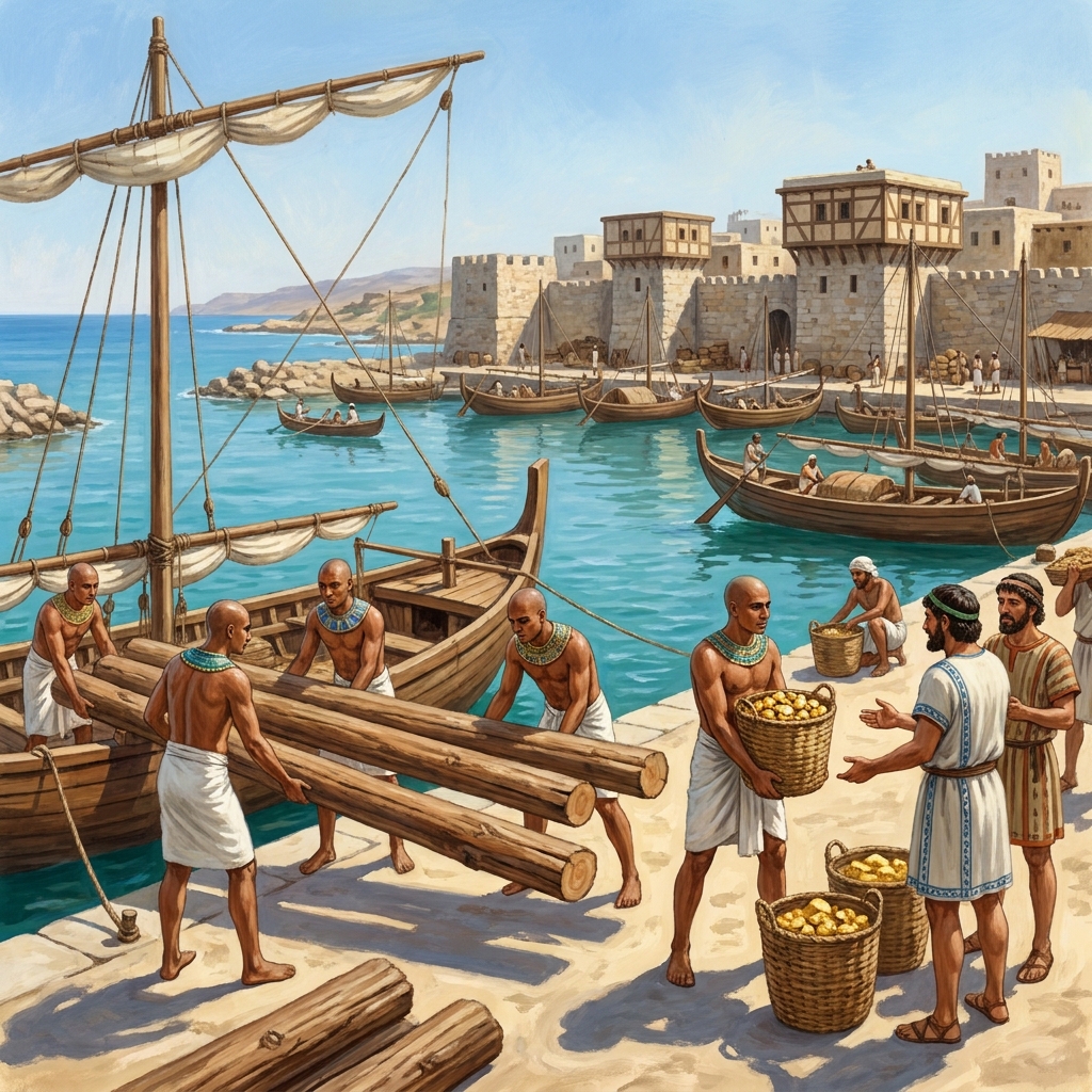 Egypt imported cedar wood from Byblos, a city in the Mediterranean. Cedar was needed for building ships and temples. In.