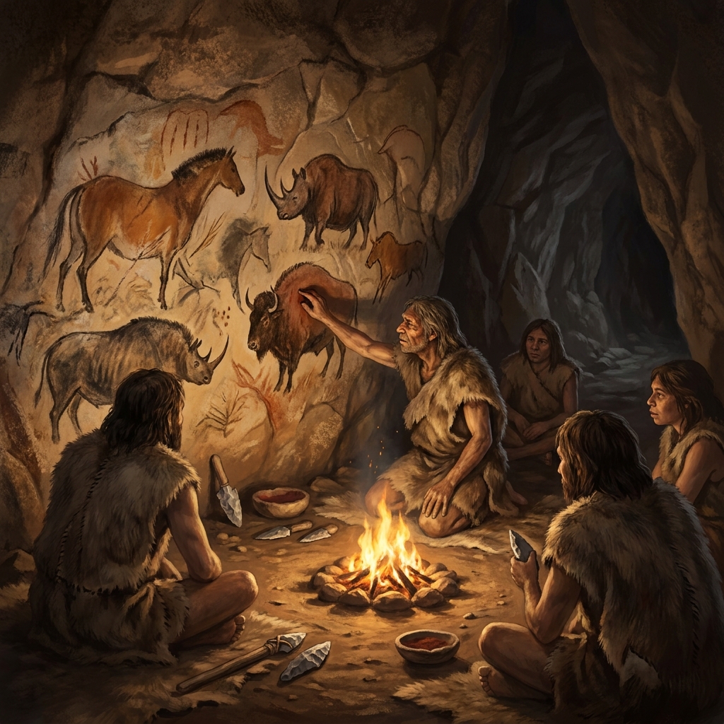 Cave paintings in Lascaux are a great example of archaeological evidence. They show us what animals early humans saw and.