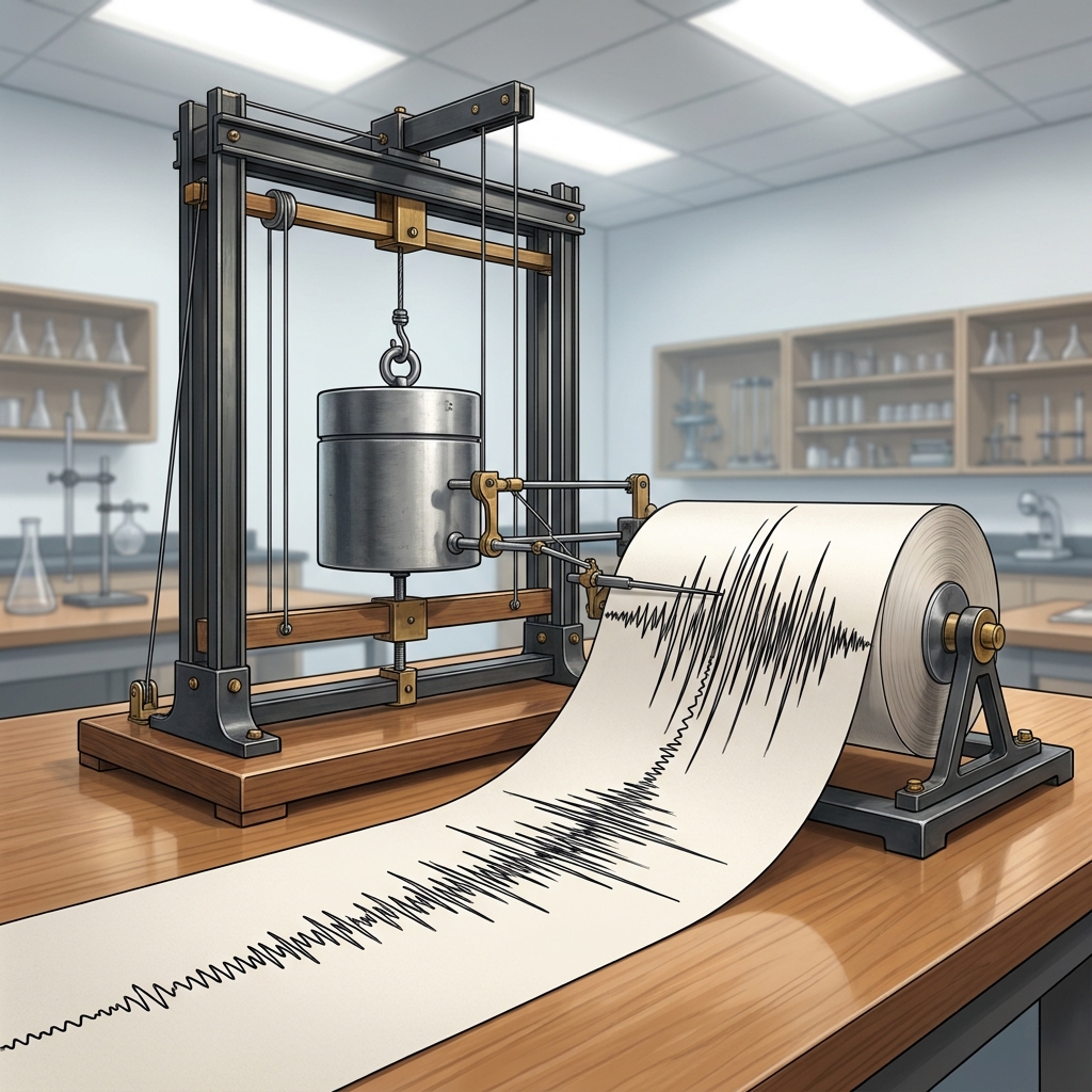Seismographs record the shaking of the ground during an earthquake. Small tremors show waves with low amplitude, while large.