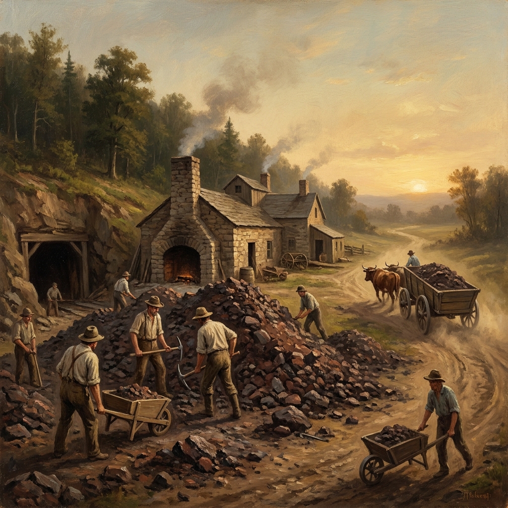 A steel mill uses huge amounts of heavy ore. Moving this ore to a distant city is expensive. If the mill stays near the.