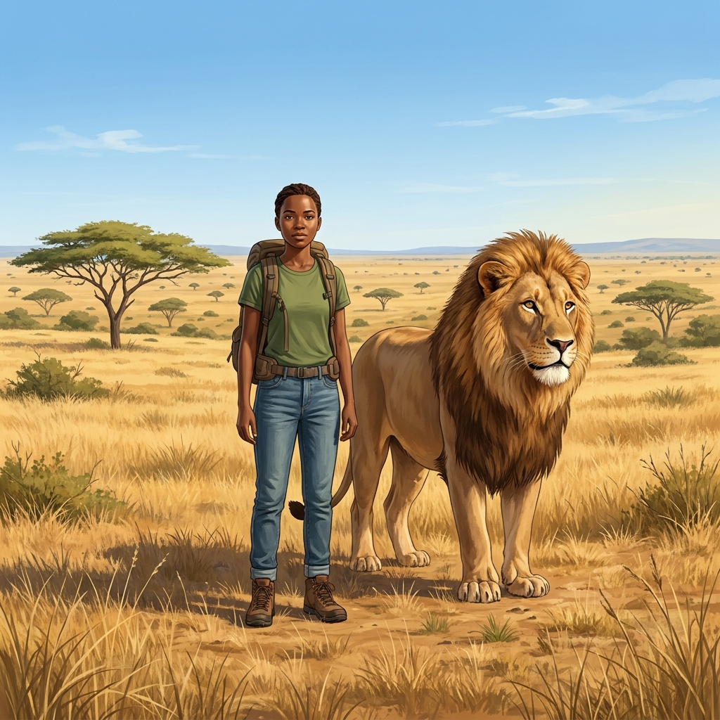 Example 1: 'He is as brave as a lion.' This is a simile because it compares a person's bravery to a lion using the word as.